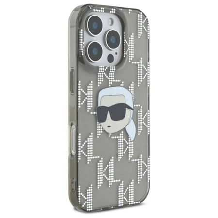 Karl Lagerfeld IML Karl Head Electroplated - Etui iPhone 16 Pro Max (czarny)