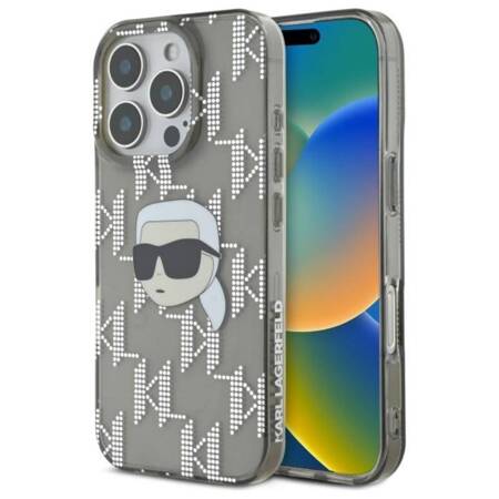 Karl Lagerfeld IML Karl Head Electroplated - Etui iPhone 16 Pro (czarny)