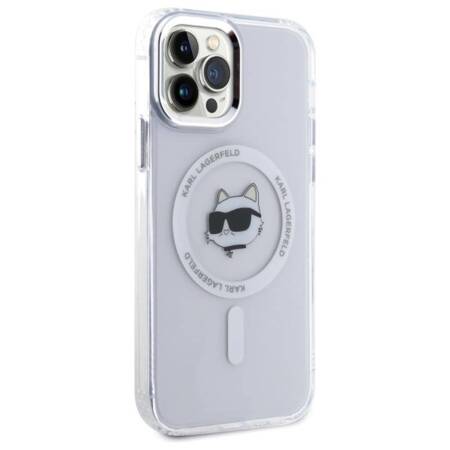 Karl Lagerfeld IML Metal Choupette Head MagSafe - Etui iPhone 12 / iPhone 12 Pro (biały)