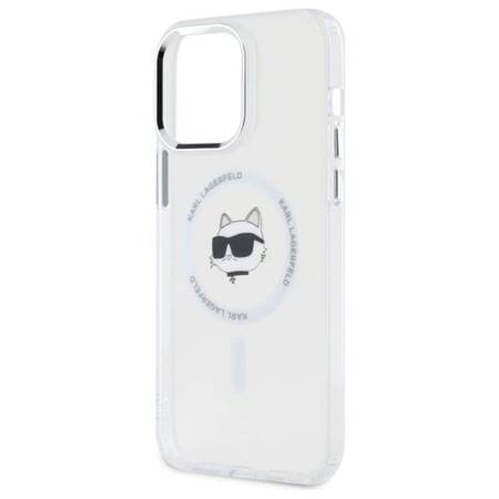 Karl Lagerfeld IML Metal Choupette Head MagSafe - Etui iPhone 13 Pro Max (biały)