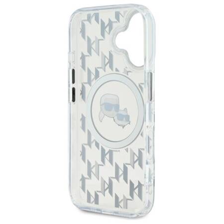 Karl Lagerfeld IML Monogram Karl & Choupette Head MagSafe - Etui iPhone 16 (przezroczysty)