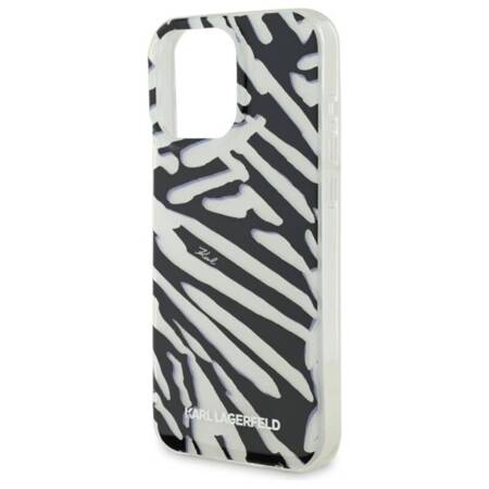 Karl Lagerfeld IML Zebra Pattern & Cord - Etui iPhone 16 Pro Max (czarny)