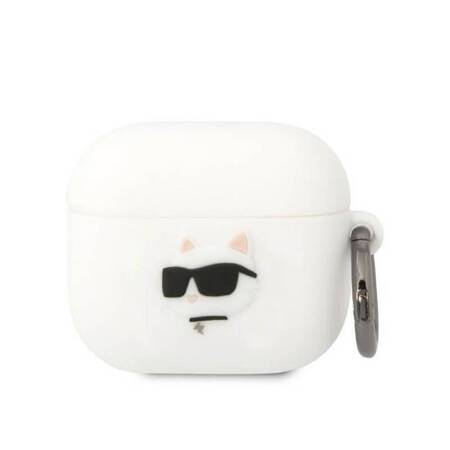 Karl Lagerfeld KLA3RUNCHH AirPods 3 cover biały/white Silicone Choupette Head 3D