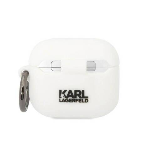 Karl Lagerfeld KLA3RUNIKH AirPods 3 cover biały/white Silicone Karl Head 3D