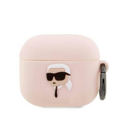 Karl Lagerfeld KLA3RUNIKP AirPods 3 cover różowy/pink Silicone Karl Head 3D