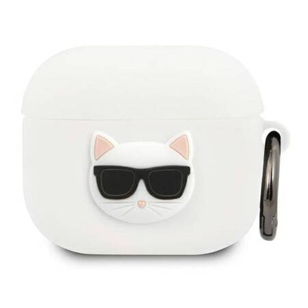 Karl Lagerfeld KLACA3SILCHWH Etui AirPods 3 cover biały/white Silicone Choupette