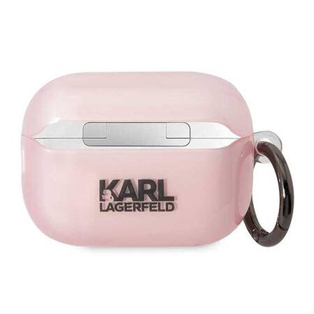 Karl Lagerfeld KLAP2HNCHTCP Airpods Pro 2 cover różowy/pink Ikonik Choupette