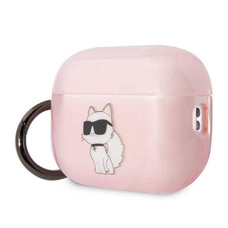 Karl Lagerfeld KLAP2HNCHTCP Airpods Pro 2 cover różowy/pink Ikonik Choupette