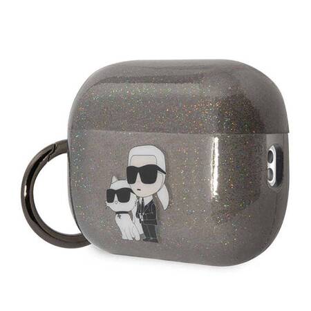 Karl Lagerfeld KLAP2HNKCTGK Airpods Pro 2 cover czarny/black Gliter Karl&Choupette