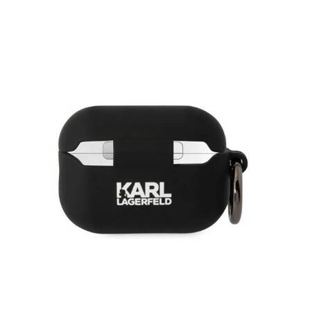 Karl Lagerfeld KLAP2RUNCHK AirPods Pro 2 cover czarny/black Silicone Choupette Head 3D