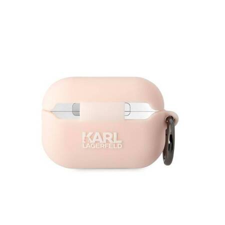 Karl Lagerfeld KLAP2RUNCHP AirPods Pro 2 cover różowy/pink Silicone Choupette Head 3D