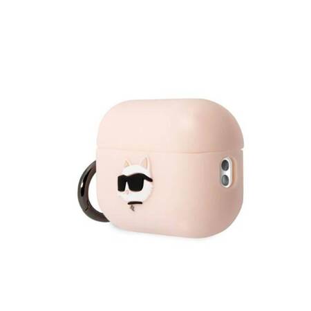 Karl Lagerfeld KLAP2RUNCHP AirPods Pro 2 cover różowy/pink Silicone Choupette Head 3D