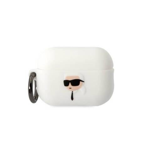 Karl Lagerfeld KLAP2RUNIKH AirPods Pro 2 cover biały/white Silicone Karl Head 3D