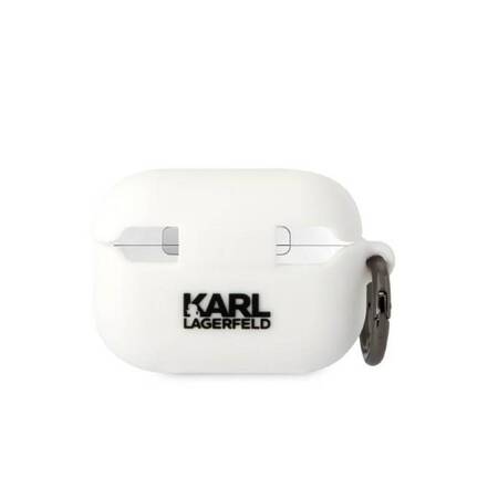 Karl Lagerfeld KLAP2RUNIKH AirPods Pro 2 cover biały/white Silicone Karl Head 3D
