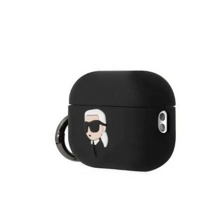 Karl Lagerfeld KLAP2RUNIKK AirPods Pro 2 cover czarny/black Silicone Karl Head 3D