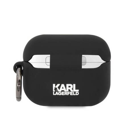 Karl Lagerfeld KLAPRUNIKK AirPods Pro cover czarny/black Silicone Karl Head 3D