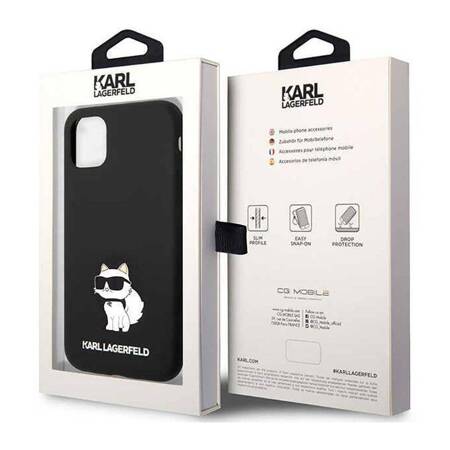 Karl Lagerfeld KLHCN61SNCHBCK iPhone 11/ XR hardcase czarny/black Silicone Choupette