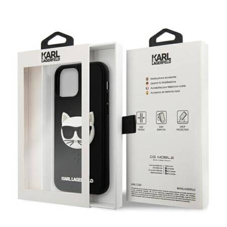 Karl Lagerfeld KLHCP12MCH3DBK iPhone 12 /12 Pro 6,1" czarny/black hardcase 3D Rubber Choupette