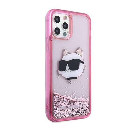 Karl Lagerfeld KLHCP12MLNCHCP iPhone 12/ 12 Pro 6,1" różowy/pink hardcase Glitter Choupette Head