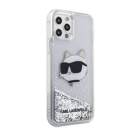 Karl Lagerfeld KLHCP12MLNCHCS iPhone 12/ 12 Pro 6,1" srebrny/silver hardcase Glitter Choupette Head