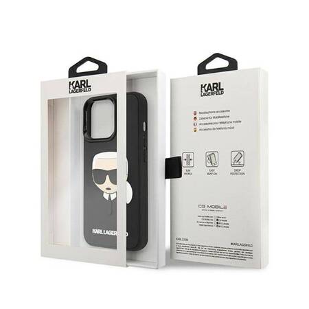 Karl Lagerfeld KLHCP13LKH3DBK iPhone 13 Pro / 13 6,1" czarny/black hardcase 3D Rubber Karl`s Head