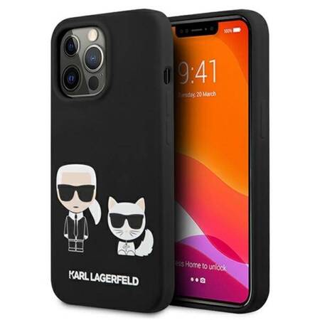 Karl Lagerfeld KLHCP13LSSKCK iPhone 13 Pro / 13  6,1" hardcase czarny/black Silicone Karl & Choupette