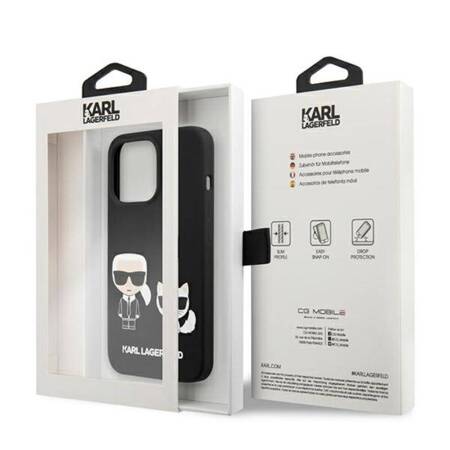 Karl Lagerfeld KLHCP13LSSKCK iPhone 13 Pro / 13  6,1" hardcase czarny/black Silicone Karl & Choupette