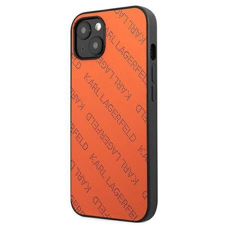 Karl Lagerfeld KLHCP13MPTLO iPhone 13 6,1" hardcase pomarańczowy/orange Perforated Allover