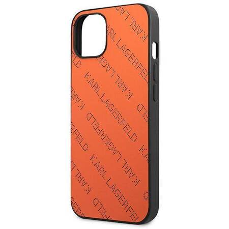 Karl Lagerfeld KLHCP13MPTLO iPhone 13 6,1" hardcase pomarańczowy/orange Perforated Allover