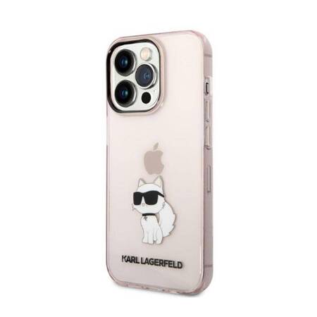 Karl Lagerfeld KLHCP14LHNCHTCP iPhone 14 Pro 6,1" różowy/pink hardcase Ikonik Choupette