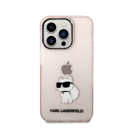 Karl Lagerfeld KLHCP14LHNCHTCP iPhone 14 Pro 6,1" różowy/pink hardcase Ikonik Choupette