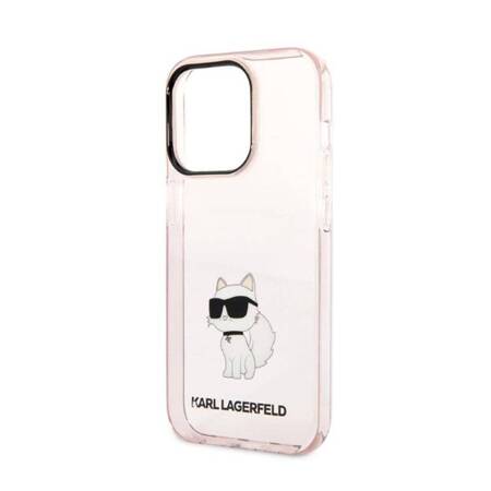 Karl Lagerfeld KLHCP14LHNCHTCP iPhone 14 Pro 6,1" różowy/pink hardcase Ikonik Choupette