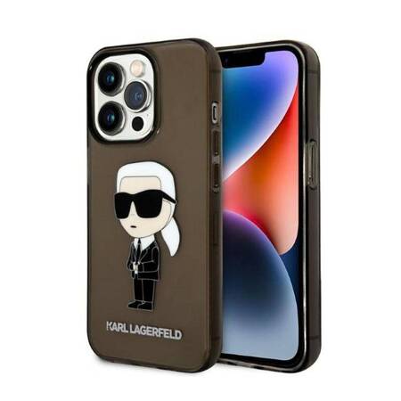 Karl Lagerfeld KLHCP14LHNIKTCK iPhone 14 Pro 6,1" czarny/black hardcase Ikonik Karl Lagerfeld