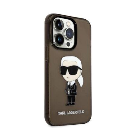 Karl Lagerfeld KLHCP14LHNIKTCK iPhone 14 Pro 6,1" czarny/black hardcase Ikonik Karl Lagerfeld