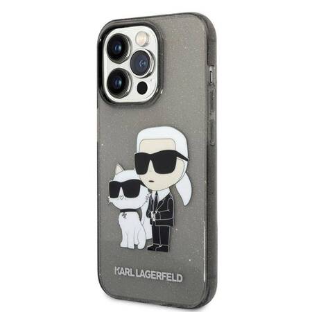 Karl Lagerfeld KLHCP14LHNKCTGK iPhone 14 Pro 6,1" czarny/black hardcase IML GLIT NFT Karl&Choupette