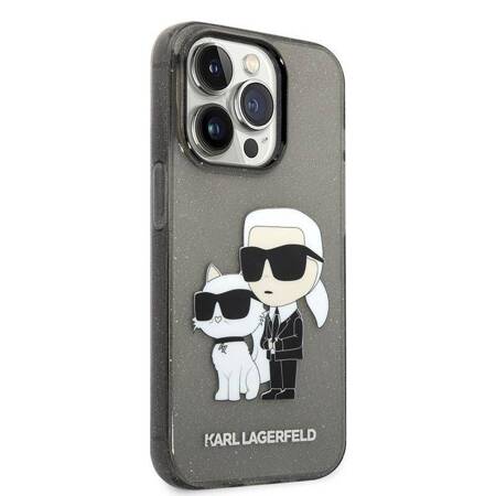 Karl Lagerfeld KLHCP14LHNKCTGK iPhone 14 Pro 6,1" czarny/black hardcase IML GLIT NFT Karl&Choupette