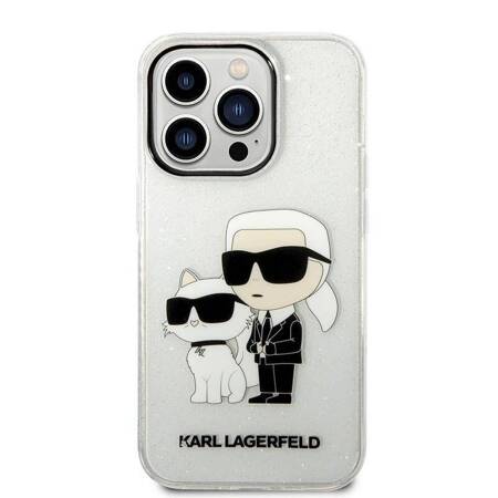 Karl Lagerfeld KLHCP14LHNKCTGT iPhone 14 Pro 6,1" transparent hardcase IML GLIT NFT Karl&Choupette