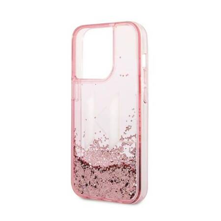 Karl Lagerfeld KLHCP14LLBKLCP iPhone 14 Pro 6,1" różowy/pink hardcase Liquid Glitter Big KL