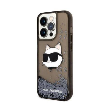 Karl Lagerfeld KLHCP14LLNCHCK iPhone 14 Pro 6,1" czarny/black hardcase Glitter Choupette Head