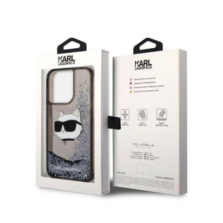 Karl Lagerfeld KLHCP14LLNCHCK iPhone 14 Pro 6,1" czarny/black hardcase Glitter Choupette Head