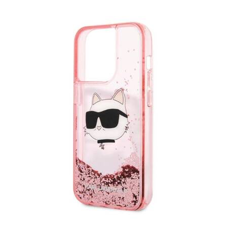 Karl Lagerfeld KLHCP14LLNCHCP iPhone 14 Pro 6,1" różowy/pink hardcase Glitter Choupette Head