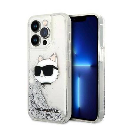 Karl Lagerfeld KLHCP14LLNCHCS iPhone 14 Pro 6,1" srebrny/silver hardcase Glitter Choupette Head