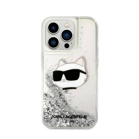 Karl Lagerfeld KLHCP14LLNCHCS iPhone 14 Pro 6,1" srebrny/silver hardcase Glitter Choupette Head