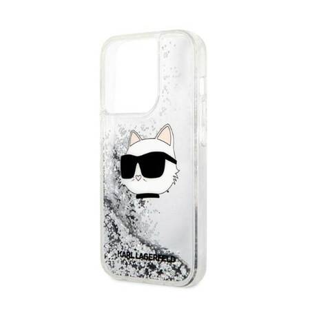 Karl Lagerfeld KLHCP14LLNCHCS iPhone 14 Pro 6,1" srebrny/silver hardcase Glitter Choupette Head