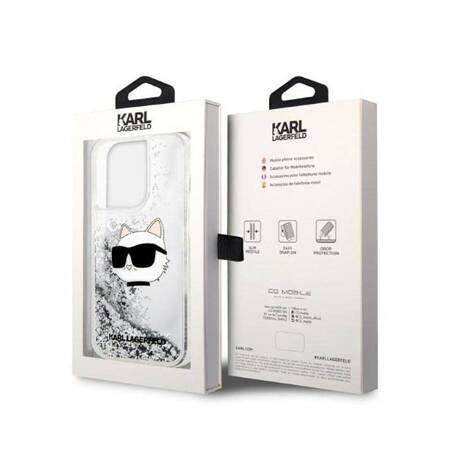 Karl Lagerfeld KLHCP14LLNCHCS iPhone 14 Pro 6,1" srebrny/silver hardcase Glitter Choupette Head