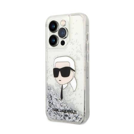 Karl Lagerfeld KLHCP14LLNKHCH iPhone 14 Pro 6,1" srebrny/silver hardcase Glitter Karl Head