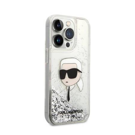 Karl Lagerfeld KLHCP14LLNKHCH iPhone 14 Pro 6,1" srebrny/silver hardcase Glitter Karl Head