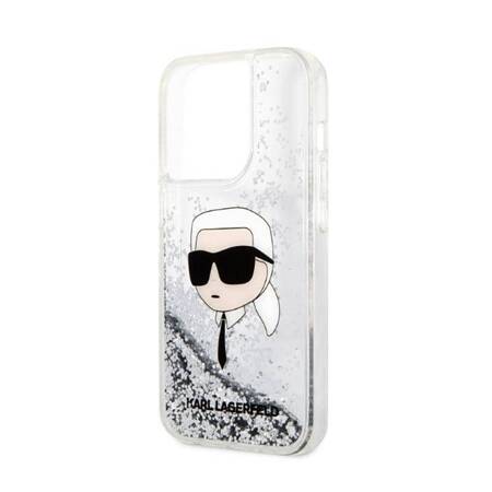 Karl Lagerfeld KLHCP14LLNKHCH iPhone 14 Pro 6,1" srebrny/silver hardcase Glitter Karl Head