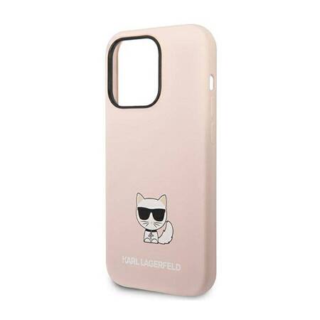 Karl Lagerfeld KLHCP14LSLCTPI iPhone 14 Pro 6,1" hardcase jasnoróżowy/light pink Silicone Choupette Body