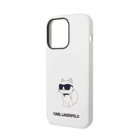 Karl Lagerfeld KLHCP14LSNCHBCH iPhone 14 Pro 6,1" hardcase biały/white Silicone Choupette